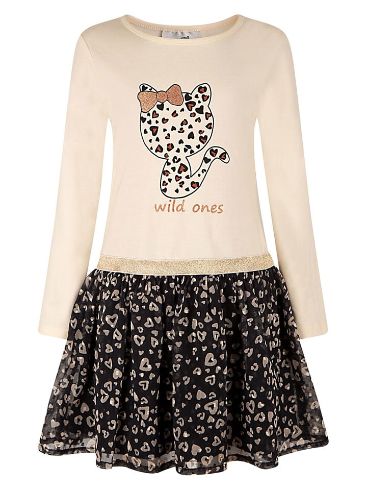 happy girls by Eisend Sukienka w kolorze beżowym rozmiar: 146