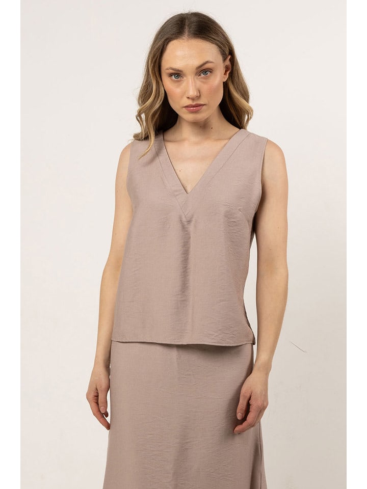 Awama Bluzka w kolorze beżowym rozmiar: L