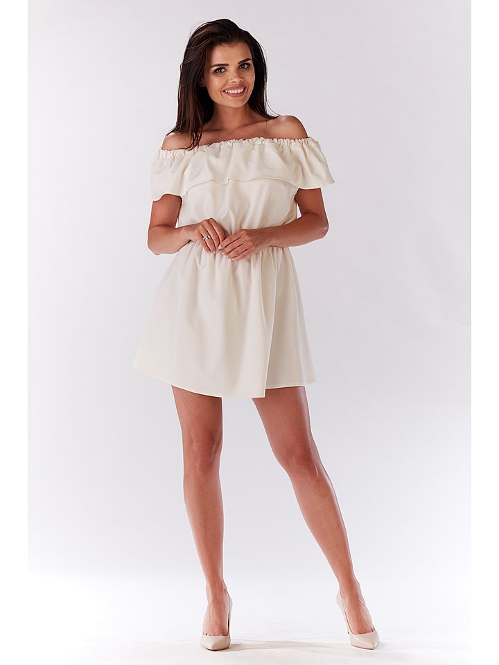 Awama Sukienka w kolorze kremowym rozmiar: M