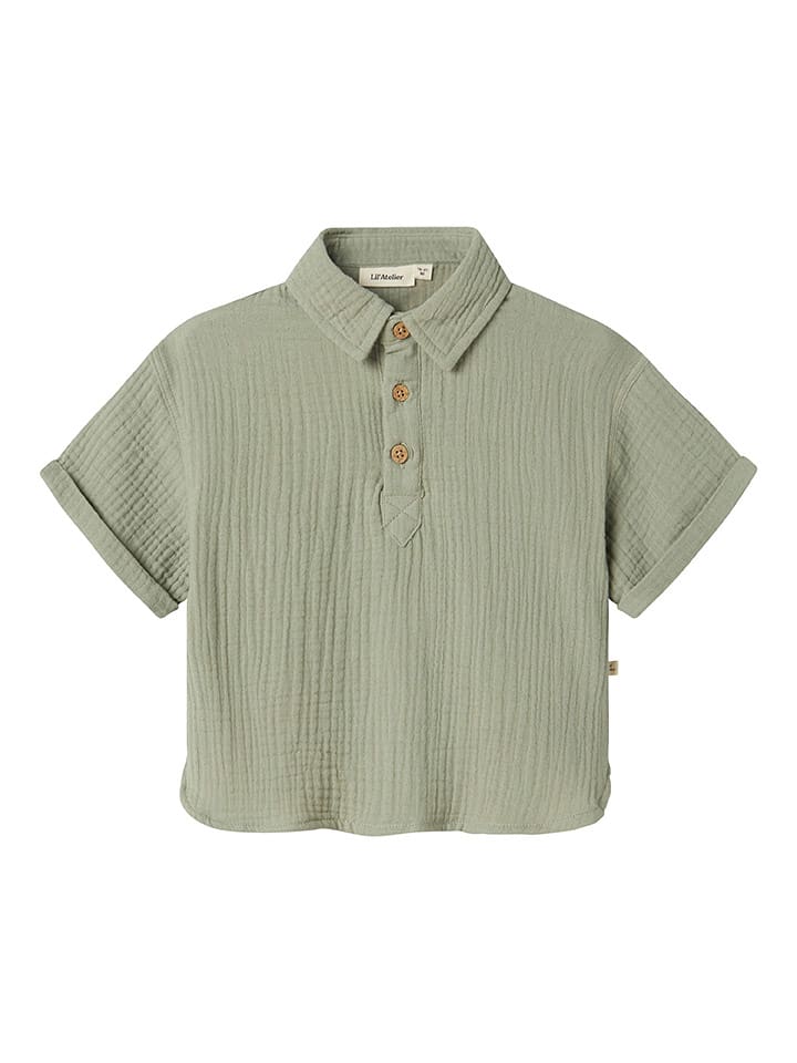 Lil Atelier Koszulka polo "Janu" w kolorze khaki rozmiar: 98