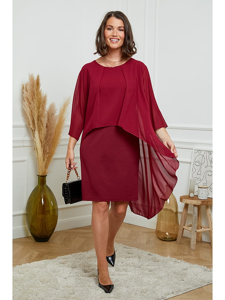 Curvy Lady Sukienka w kolorze czerwonym rozmiar: 40/42