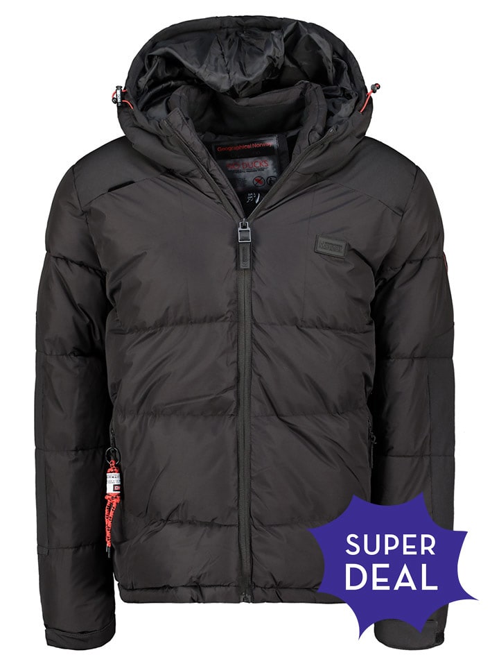 Geographical Norway Kurtka pikowana w kolorze czarnym rozmiar: XL