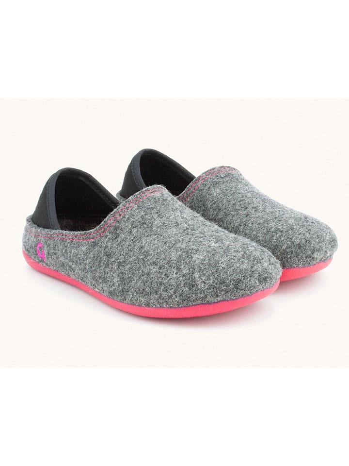kitz-pichler Filcowe kapcie w kolorze szarym rozmiar: 29