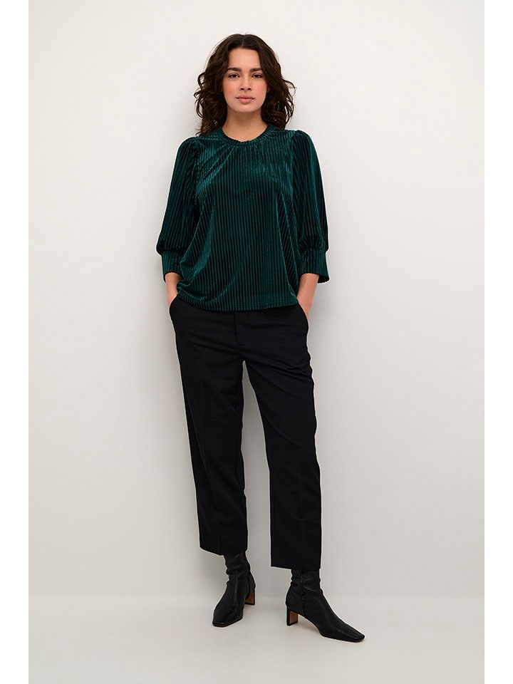 Kaffe Bluzka w kolorze ciemnozielonym rozmiar: L