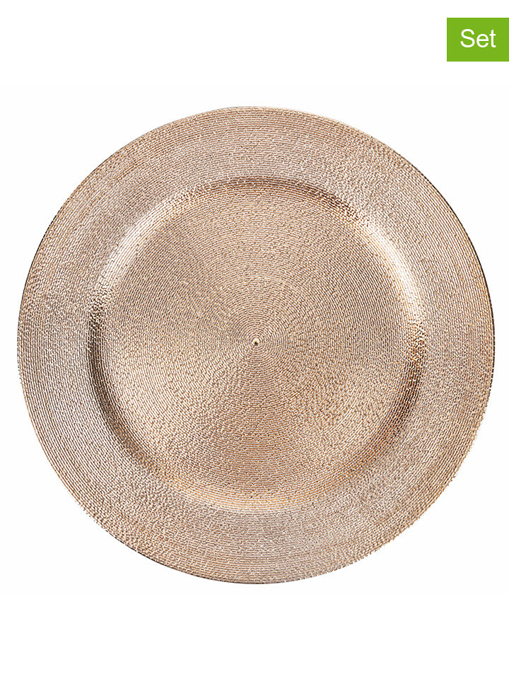 Villa d´Este Podtalerze (6 szt.) w kolorze złotym - Ø 33 cm rozmiar: onesize