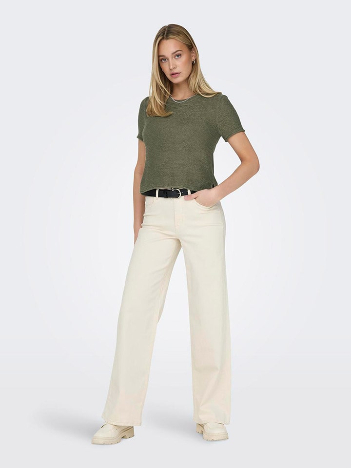 ONLY Koszulka "Sunny" w kolorze khaki rozmiar: XS