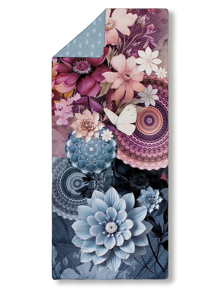 Hip Ręcznik plażowy "Asher" w kolorze niebiesko-jasnoróżowym rozmiar: 75x180 cm