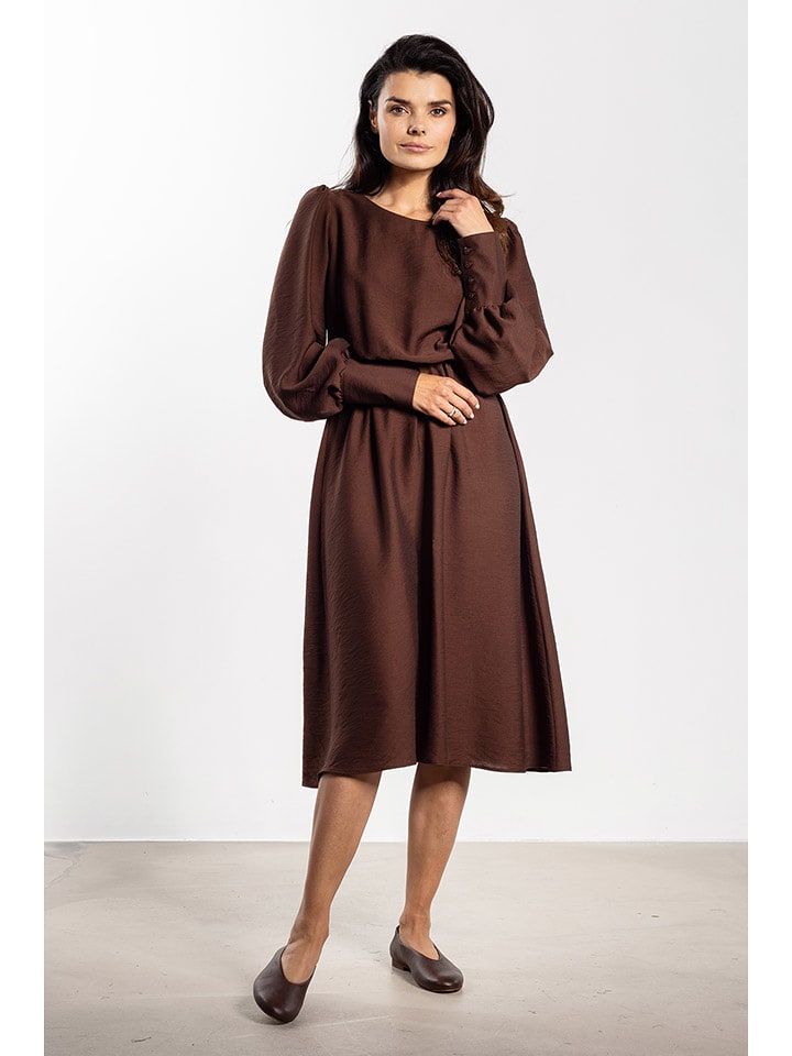 Awama Sukienka w kolorze brązowym rozmiar: M