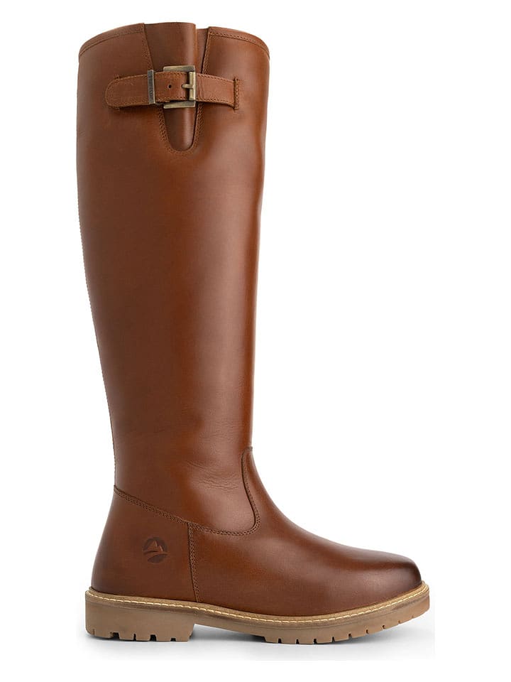 TRAVELIN' Skórzane kozaki "Dannemare" w kolorze jasnobrązowym rozmiar: 41