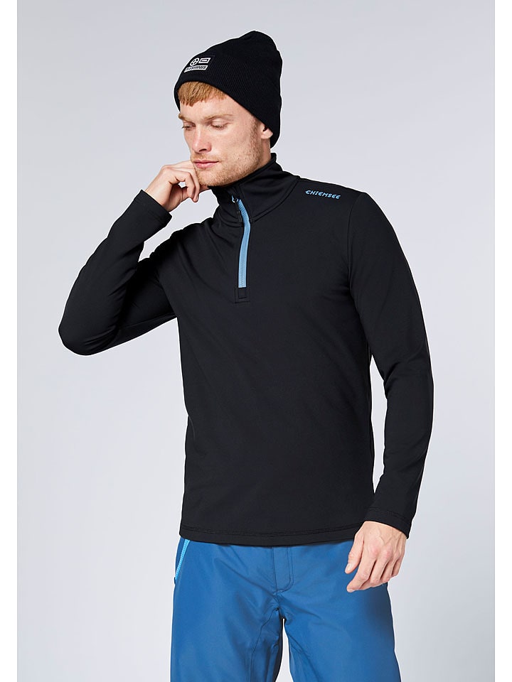 Chiemsee Bluza polarowa w kolorze czarno-niebieskim rozmiar: M