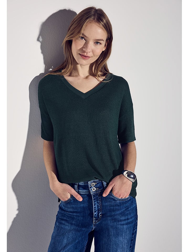 Street One Koszulka w kolorze ciemnozielonym rozmiar: 36