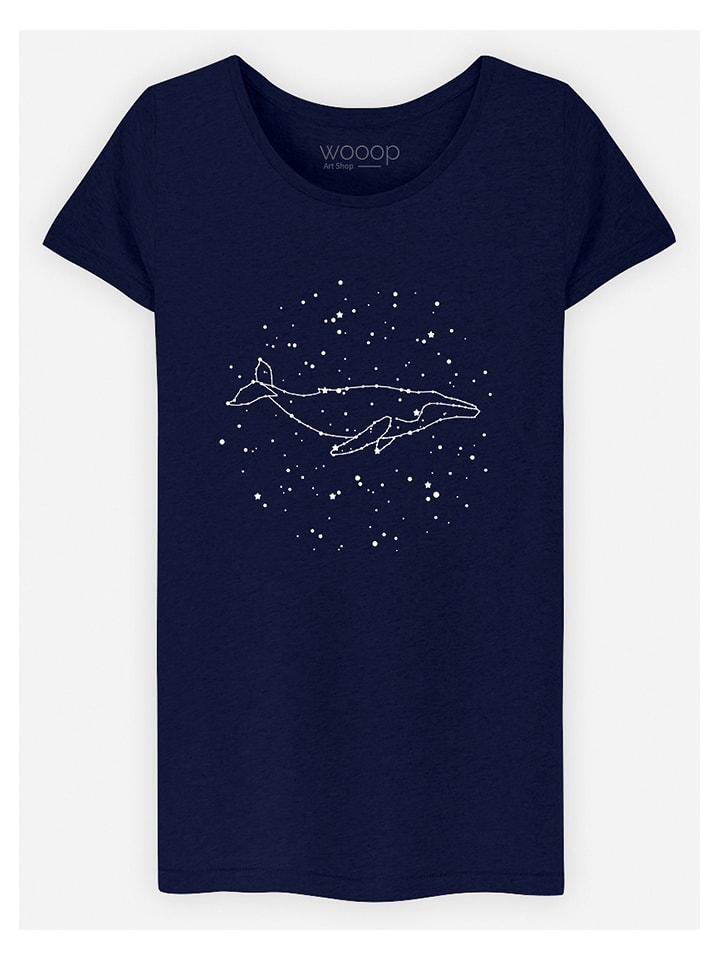 WOOOP Koszulka "Whale Constellation" w kolorze granatowym rozmiar: S