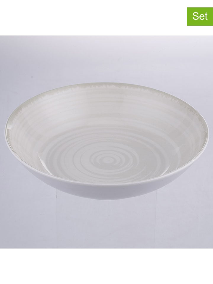 Villa d´Este Talerze głębokie (6 szt.) "Baita" w kolorze biało-zielonym - Ø 20,5 cm rozmiar: onesize