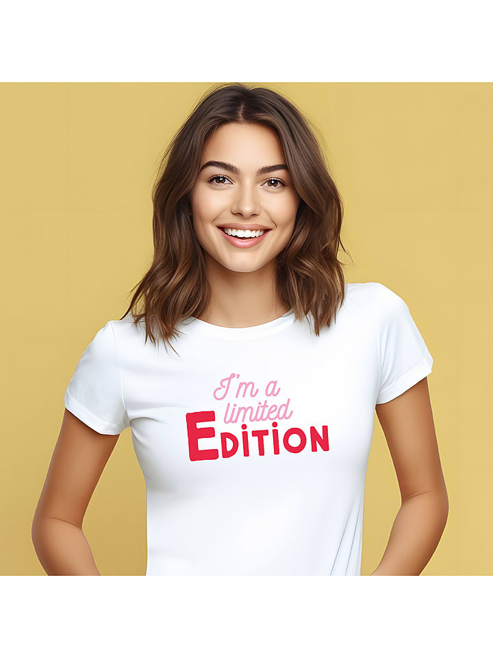 WOOOP Koszulka "I´m a limited edition" w kolorze białym rozmiar: L