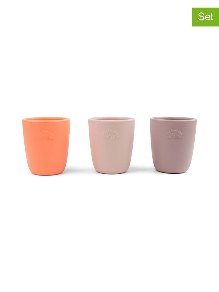 done by deer Silikonowe kubki (3 szt.) w kolorze szarobrązowo-pomarańczowym - 160 ml rozmiar: onesize