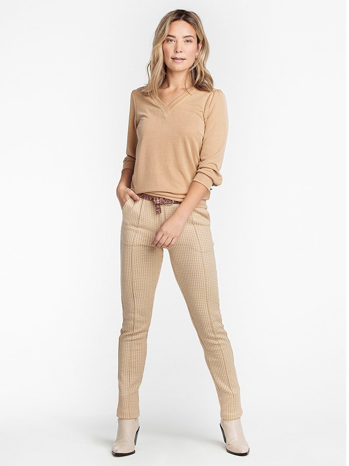 Tramontana Spodnie w kolorze beżowym rozmiar: XXL