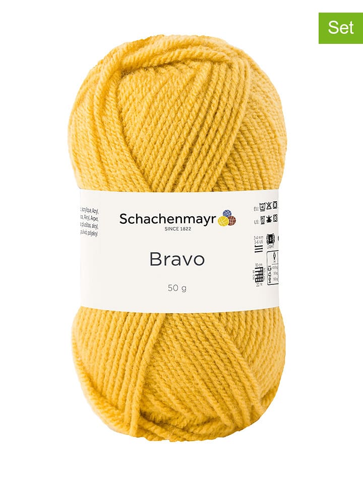 Schachenmayr since 1822 Przędza z tworzywa sztucznego (20 szt.) "Bravo" w kolorze złotym - 20 x 50 g rozmiar: onesize