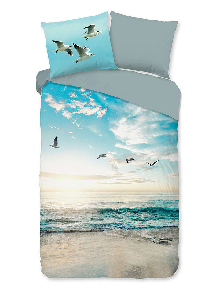 Good Morning Komplet pościeli "Brisa" w kolorze błękitnym rozmiar: 240x220 cm