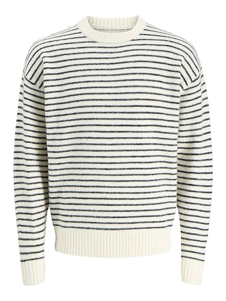 JACK & JONES Junior Sweter "Ollie" w kolorze kremowo-czarnym rozmiar: 152