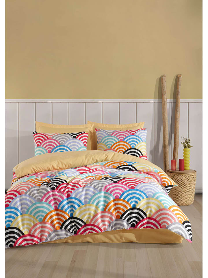 Colourful Cotton Komplet pościeli "Gokkusagi" ze wzorem rozmiar: 135x200 cm