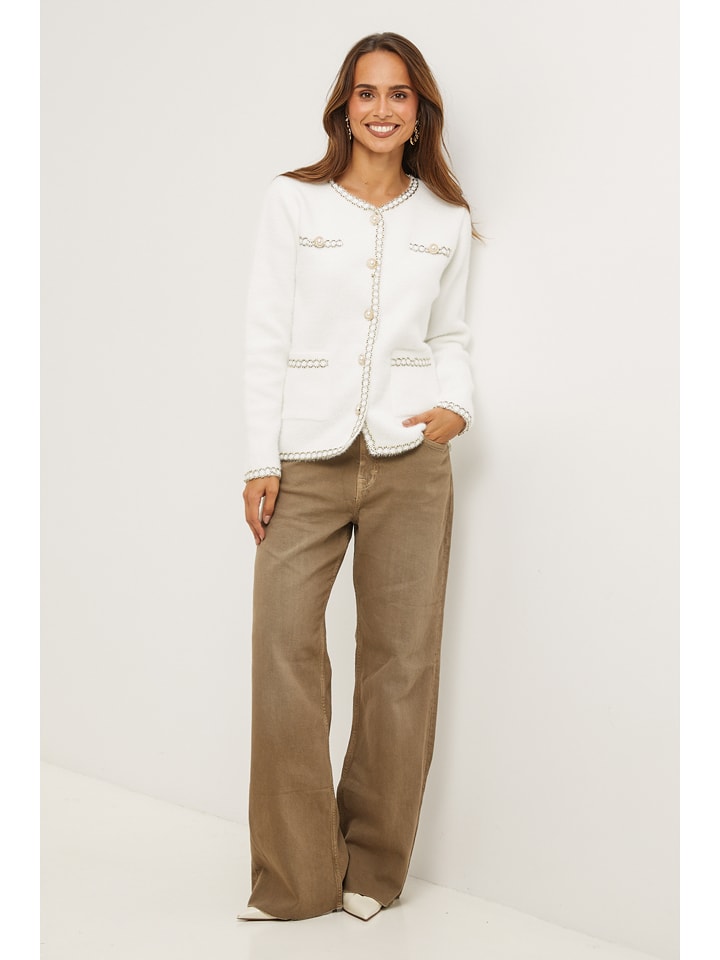 Soft Cashmere Kurtka przejściowa w kolorze białym rozmiar: 40/42