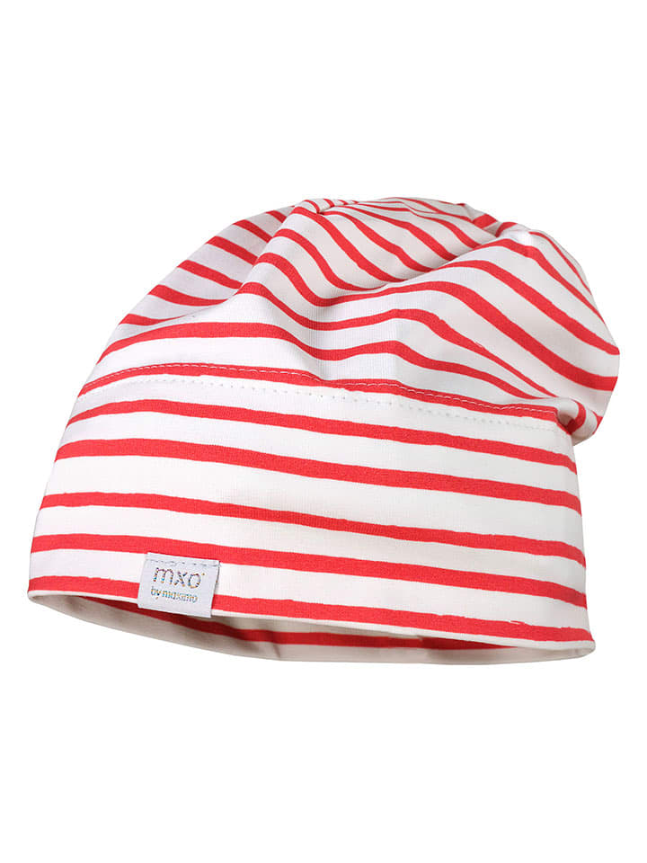 MaxiMo Czapka beanie w kolorze czerwono-białym rozmiar: 49 cm