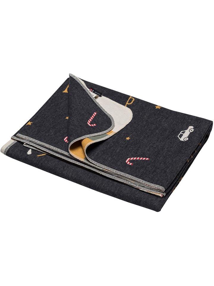 David Fussenegger Koc flanelowy "Silvretta" w kolorze antracytowym rozmiar: 200x140 cm