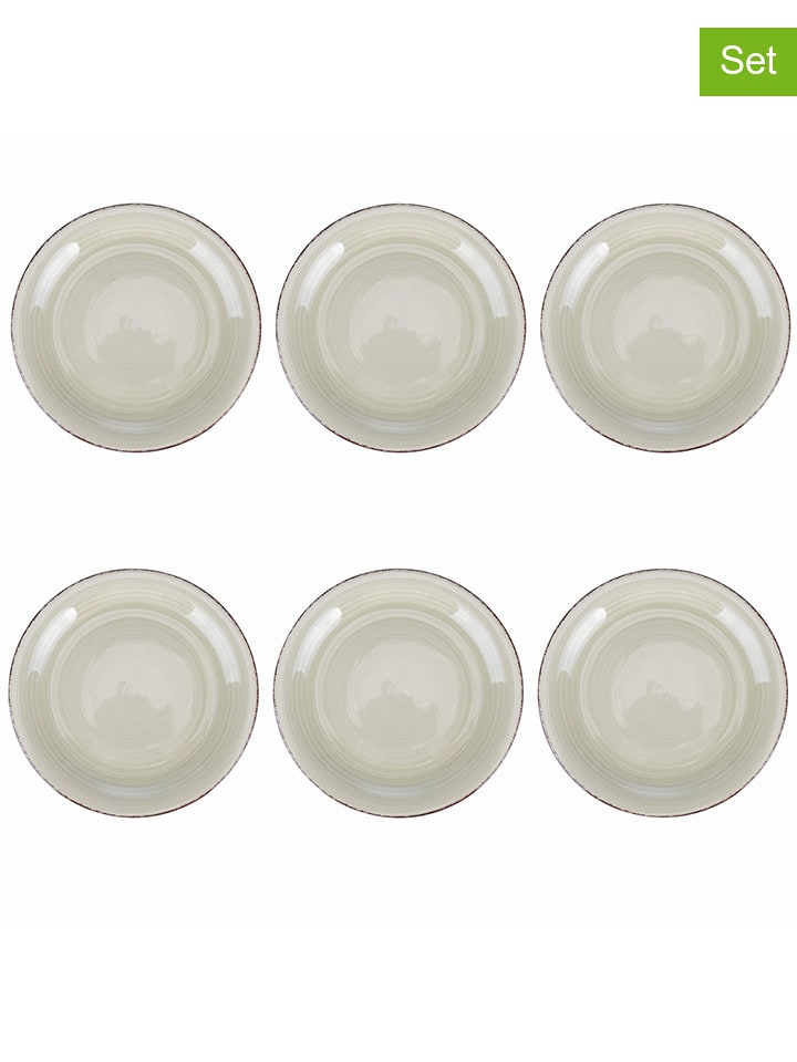 Villa d´Este Talerze obiadowe (6 szt.) w kolorze kremowym - Ø 26,4 cm rozmiar: onesize