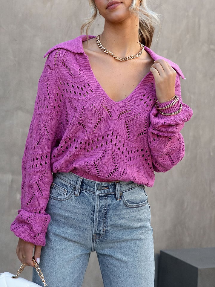 Milan Kiss Sweter w kolorze fioletowym rozmiar: XL