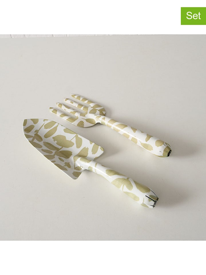 Boltze 2-częściowy zestaw ogrodowy "Fago" w kolorze zielowym - wys. 28 cm rozmiar: onesize