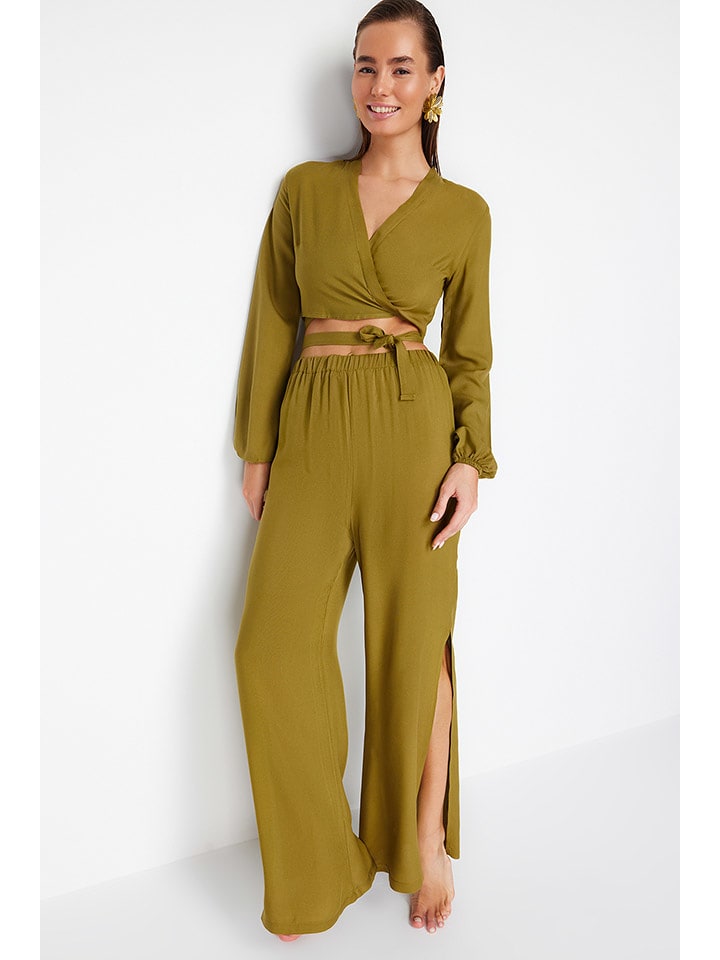 trendyol 2-częściowy zestaw w kolorze oliwkowym rozmiar: 36