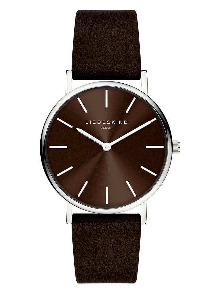 Liebeskind Zegarek kwarcowy w kolorze srebrno-brązowym rozmiar: onesize