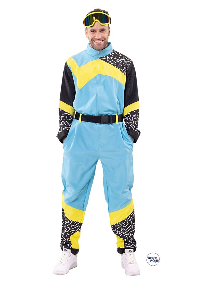 Party x People 2-częściowy kostium "Ski suit" w kolorze błękitno-żółto-czarnym rozmiar: XL