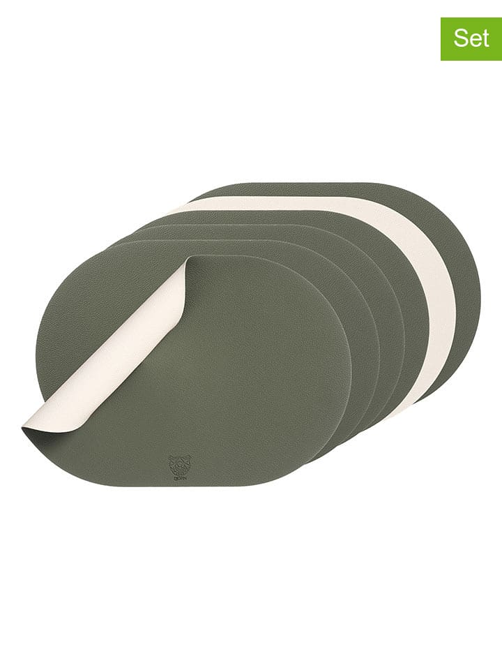 Björn Podkładki (6 szt.) w kolorze kremowo-zielonym - 44,5 x 30 cm rozmiar: onesize