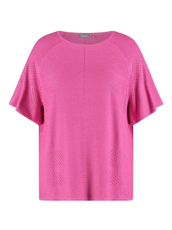 SAMOON Sweter w kolorze różowym rozmiar: 48