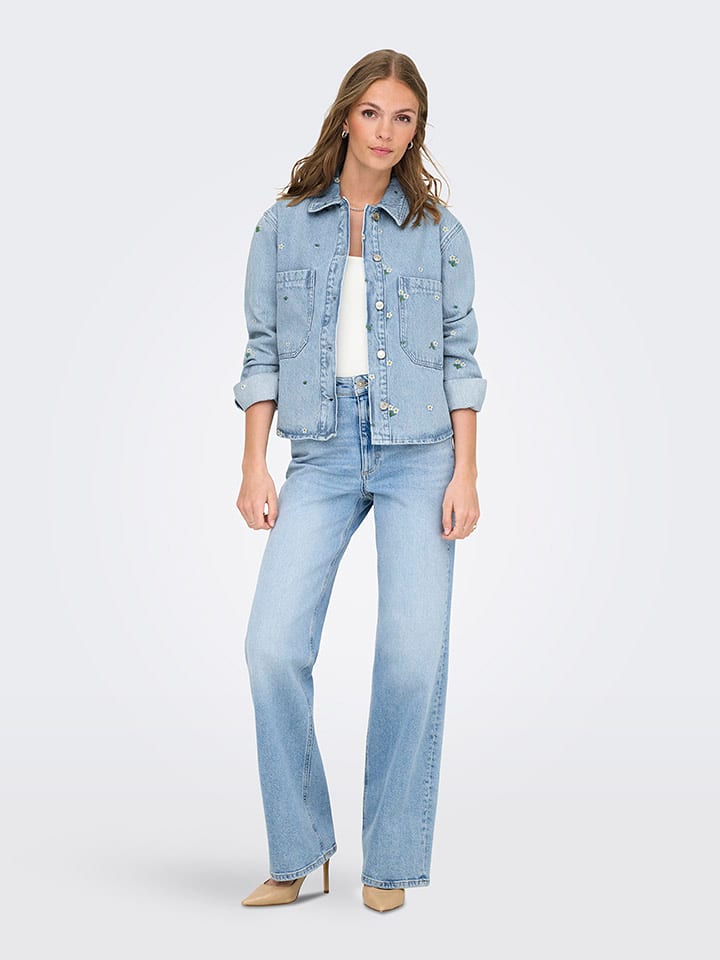 ONLY Koszula dżinsowa w kolorze błękitnym rozmiar: L