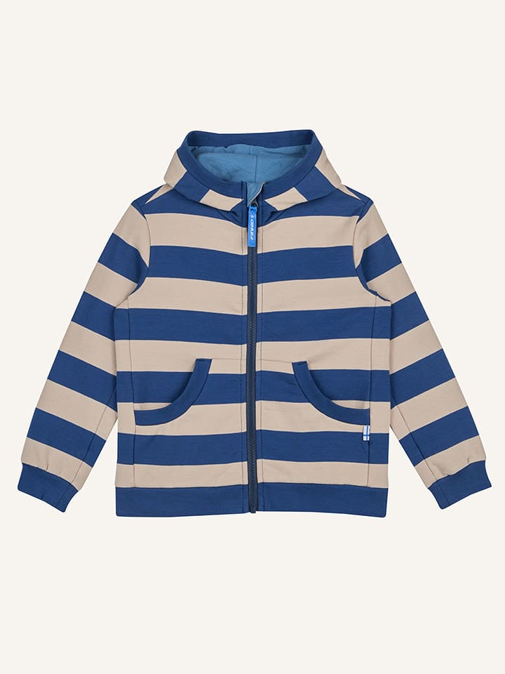 finkid Bluza "Laiva" w kolorze beżowo-granatowym rozmiar: 80/90