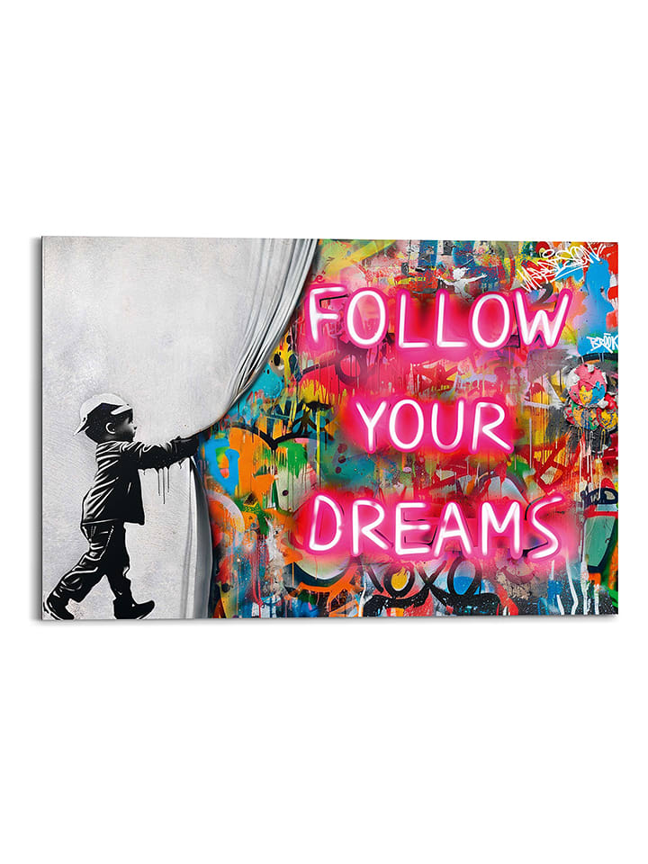 Orangewallz Druk artystyczny "Curtain Boy" rozmiar: 60x90 cm