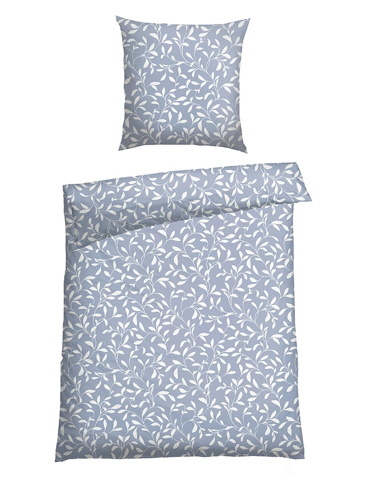 Schiesser Komplet pościeli renforcé "Liliebeth" w kolorze błękitnym rozmiar: 135x200 cm