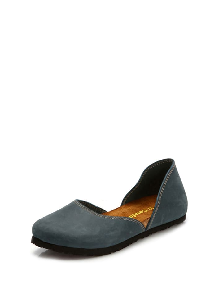 Comfortfusse Skórzane baleriny w kolorze granatowym rozmiar: 40