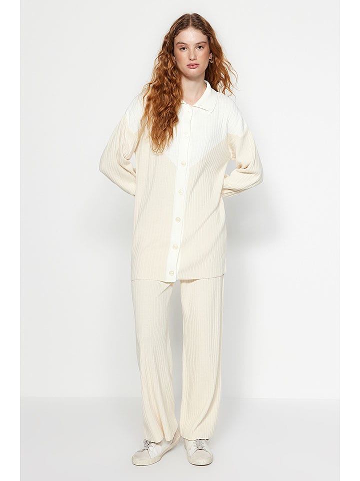 trendyol 2-częściowy zestaw w kolorze beżowym rozmiar: XL