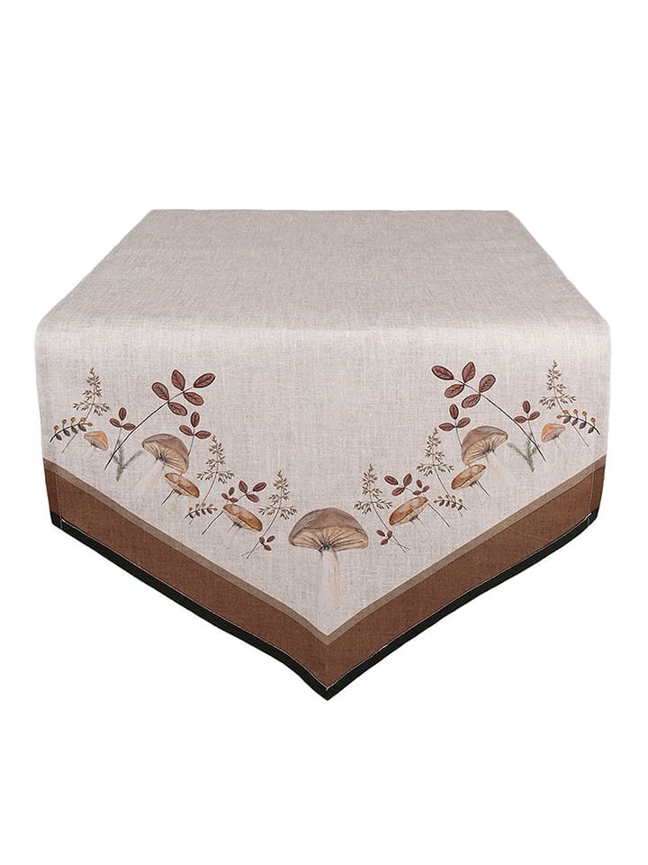 Clayre & Eef Bieżnik w kolorze beżowo-jasnobrązowym - 160 x 50 cm rozmiar: onesize