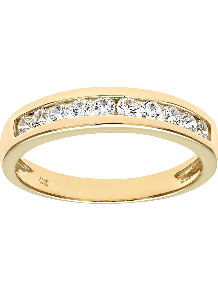 Revoni Złoty pierścionek z cyrkoniami rozmiar: 53