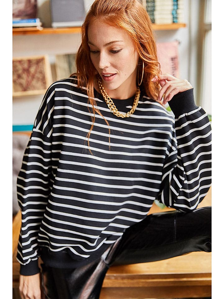 Olalook Bluza w kolorze czarno-białym rozmiar: L