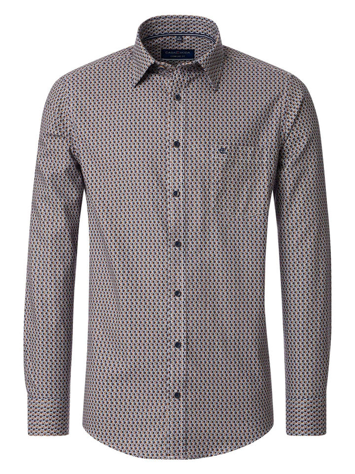 CASAMODA Koszula - Comfort fit - w kolorze granatowo-jasnobrązowym rozmiar: 3XL