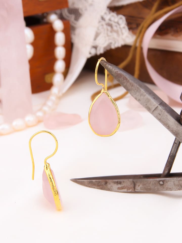 L'Atelier de Gaia Pozłacane kolczyki z kwarcem rozmiar: onesize