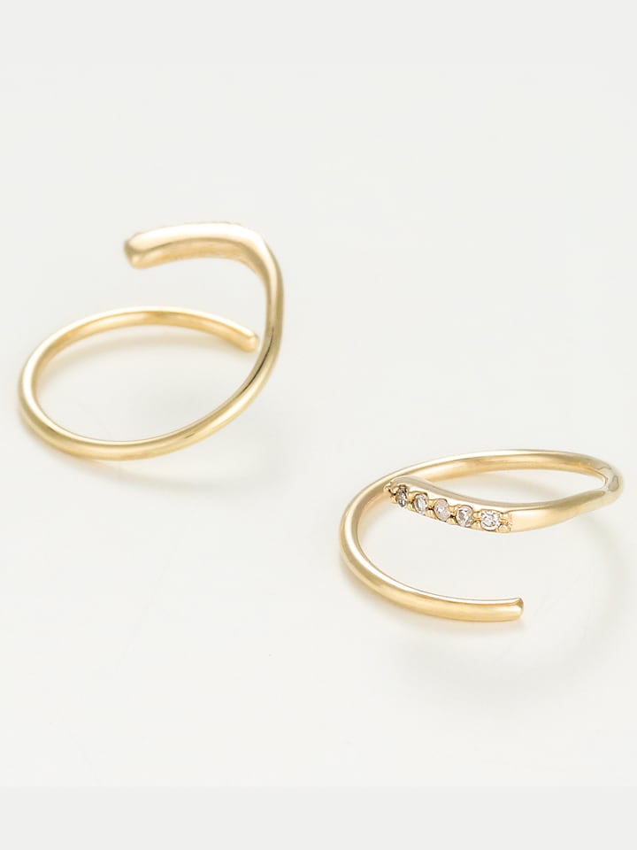 DIAMANTA Złote kolczyki "Joli tourbillon diamant" z diamentami rozmiar: onesize