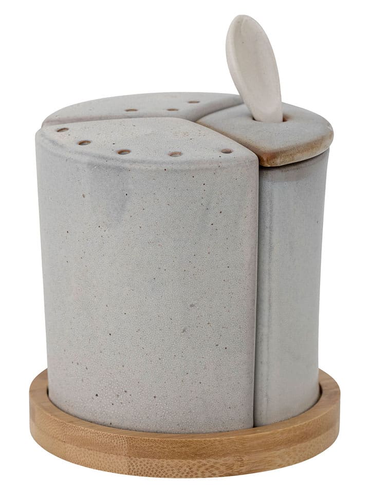 Bloomingville Solniczka i pieprzniczka "Josefine" w kolorze szarym - wys. 11 x Ø 11 cm rozmiar: onesize