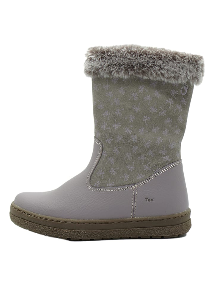 lamino Skórzane botki w kolorze szarym rozmiar: 28