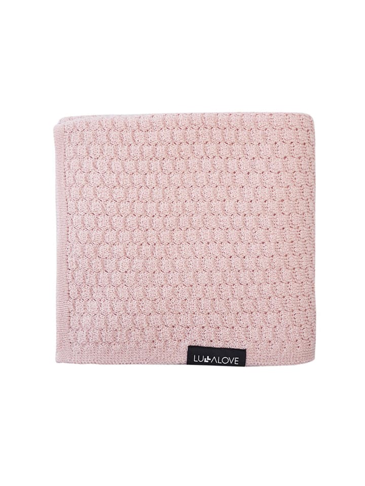 Lullalove Kocyk w kolorze jasnoróżowym rozmiar: 90x100 cm